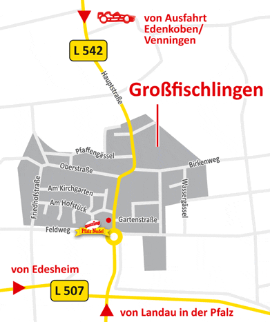 So kommen Sie zu Gutting PFALZNUDEL